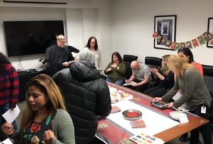 NCP's "Tom Snow" (no relation) instructs employees on the rules of the Match Game