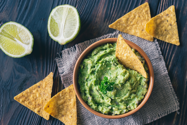 Guacamole and chips